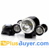 CREE T6 LED Bicycle Headlight and Headlamp (3000 Lumens, 4400mAh)