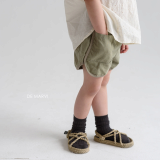 DE MARVI Toddler Kids Linen Pockets Casual Shorts Pants