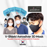 AERO_SILVER V_Shield 3D Washable Mask in KOREA