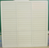 Shutter with aluminum frame and PVC blade