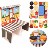Play Food Removable Puffy Sticker Set _ Burger Store