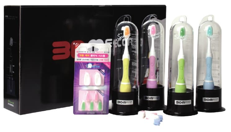 vibration toothbrush body+ micro bristles + gums massage bristles 03