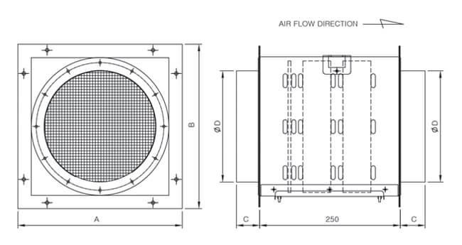 Fanzic-ventilation air filter drawing