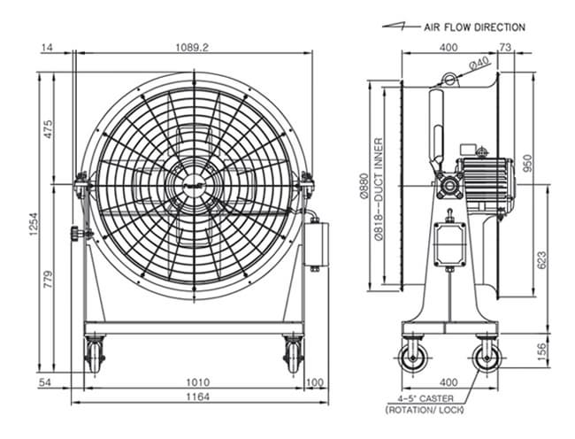 korea industrial ventilator drawing-fanzic