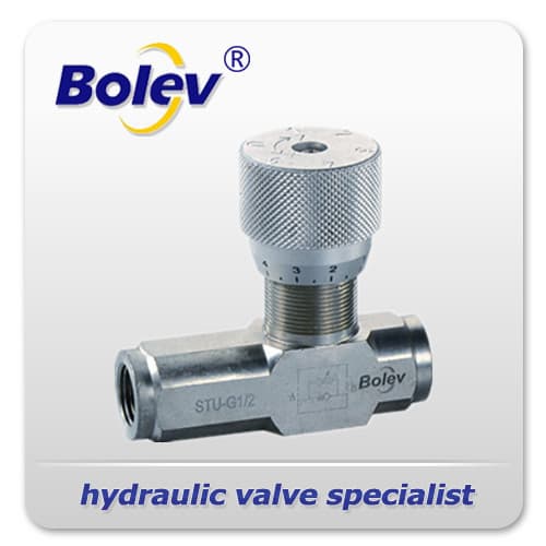 STU hydraulic flow control valve