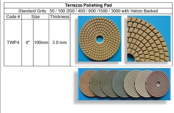 Terrazzo Polishing Pad made in Korea quarantees consistent high quality.  Specially developed for Terrazzo Polishing Pad with high technical formulation.   