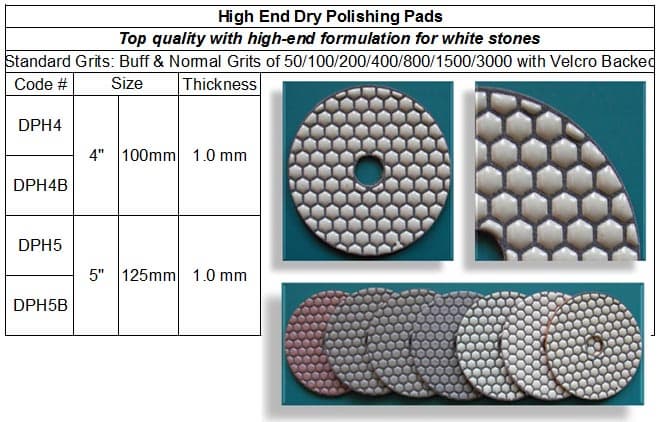 High End Dry Polishing Pad
