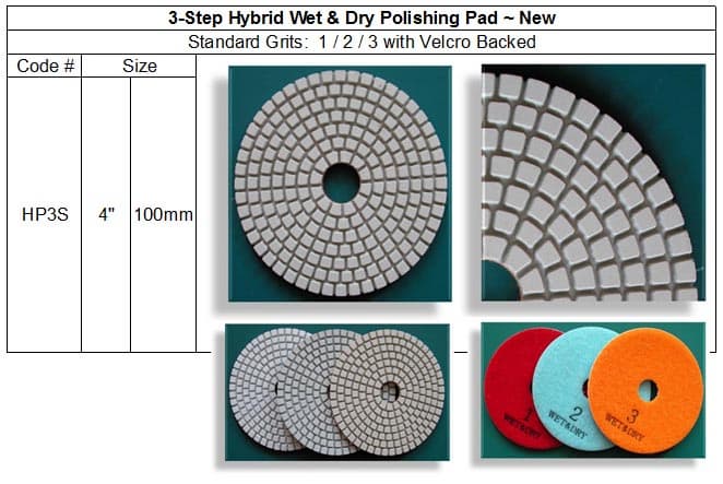 3 Step Hybrid Wet & Dry Polishing Pad 
