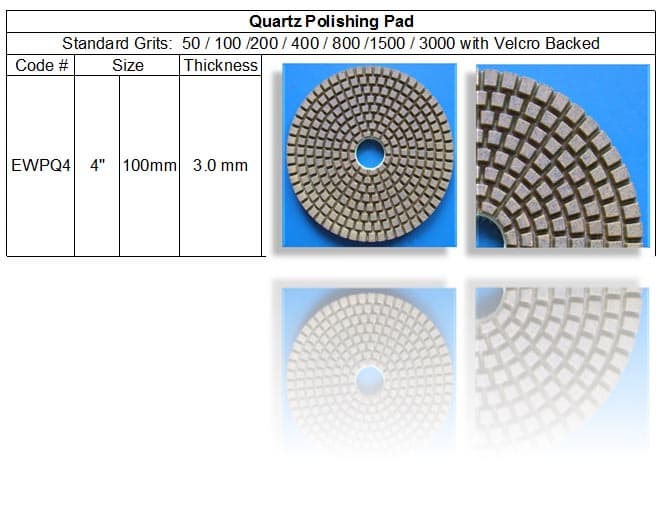 Quartz Polishing Pad "Born to be shinning Engineered, Artificial, Man-made Quartz"  