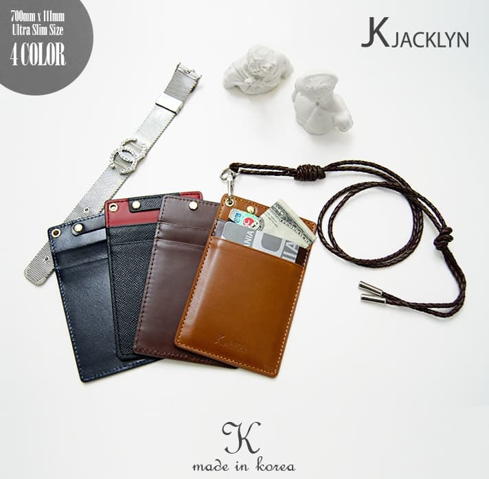 Card Holder with Neck Strap JS JACKLYN | tradekorea
