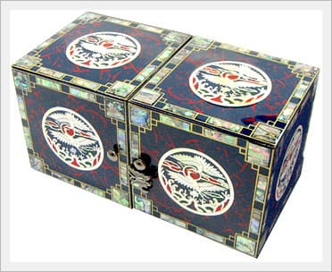 MOP Secret Jewelry Box (A Pair of Red-crowned Cranes)