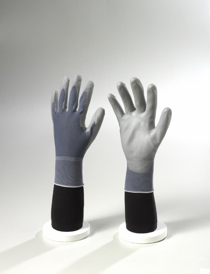 Grey Nylon / Grey PU Palm Coated Gloves