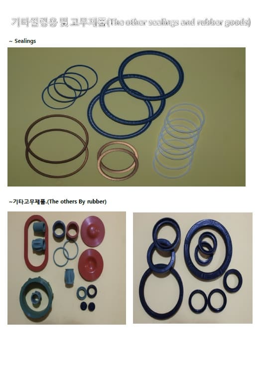 RUBBER, PLASTIC and OTHER seals PRODUCTS