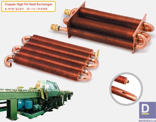 Copper High Fin Heat Exchanger Parts