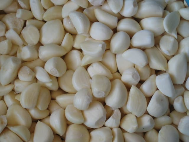cloves of garlic. frozen garlic clove