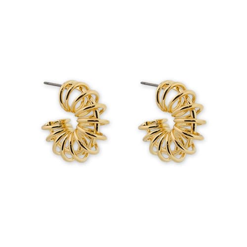 Twisted Ring earrings Fashion Jewelry Gold plated