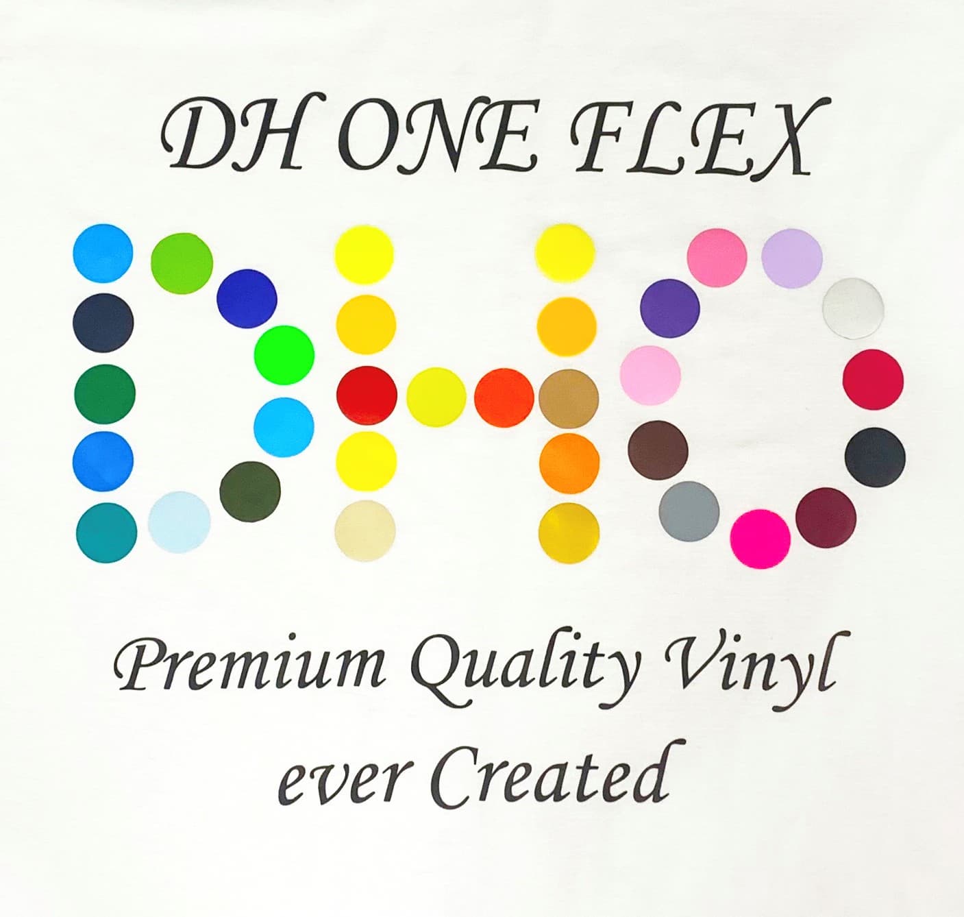 DH One Flex Heat Transfer Vinyl for Garment and T_Shirt Easy to Cut and Weed Visible cut line PU HTV