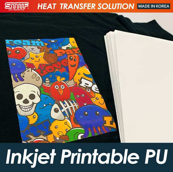 korea heat transfer vinyl _ Inkjet Printable PU _Dark_Light_