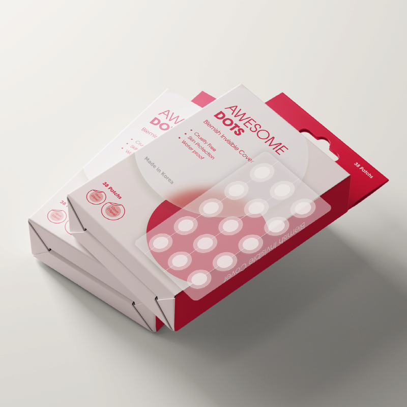 Hydrocolloid Acne Patches in paper box package under OEM