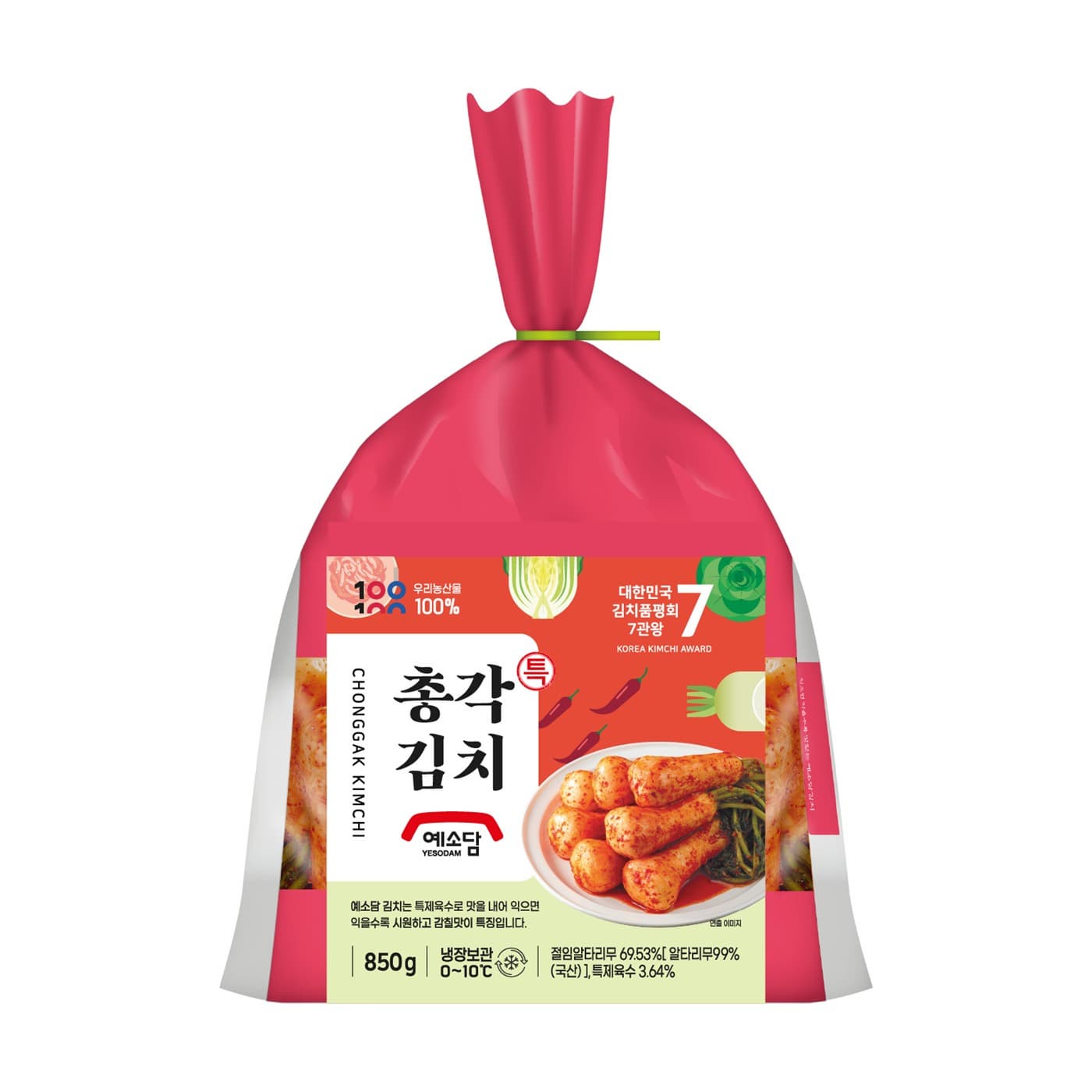 YESODAM Chonggak Kimchi 850g