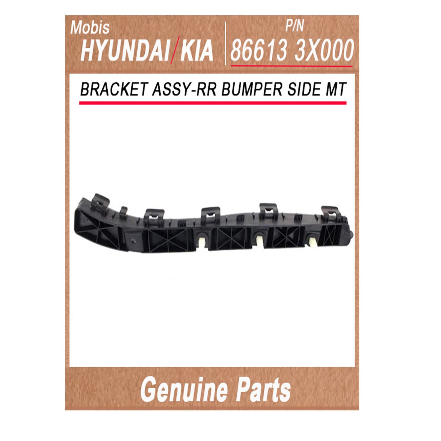 866133X000 _ BRACKET ASSY_RR BUMPER SIDE MT _ Genuine Korean Automotive Spare Parts _ Hyundai Kia _M