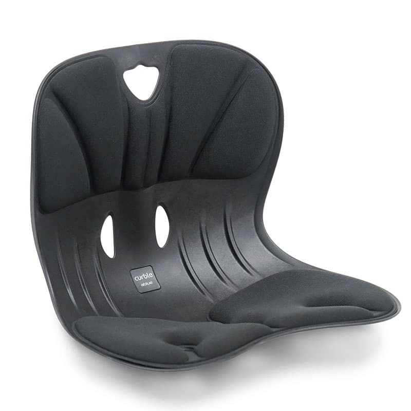 Curble Wider_Black_ Best seat cushion for office chair to lower back pain