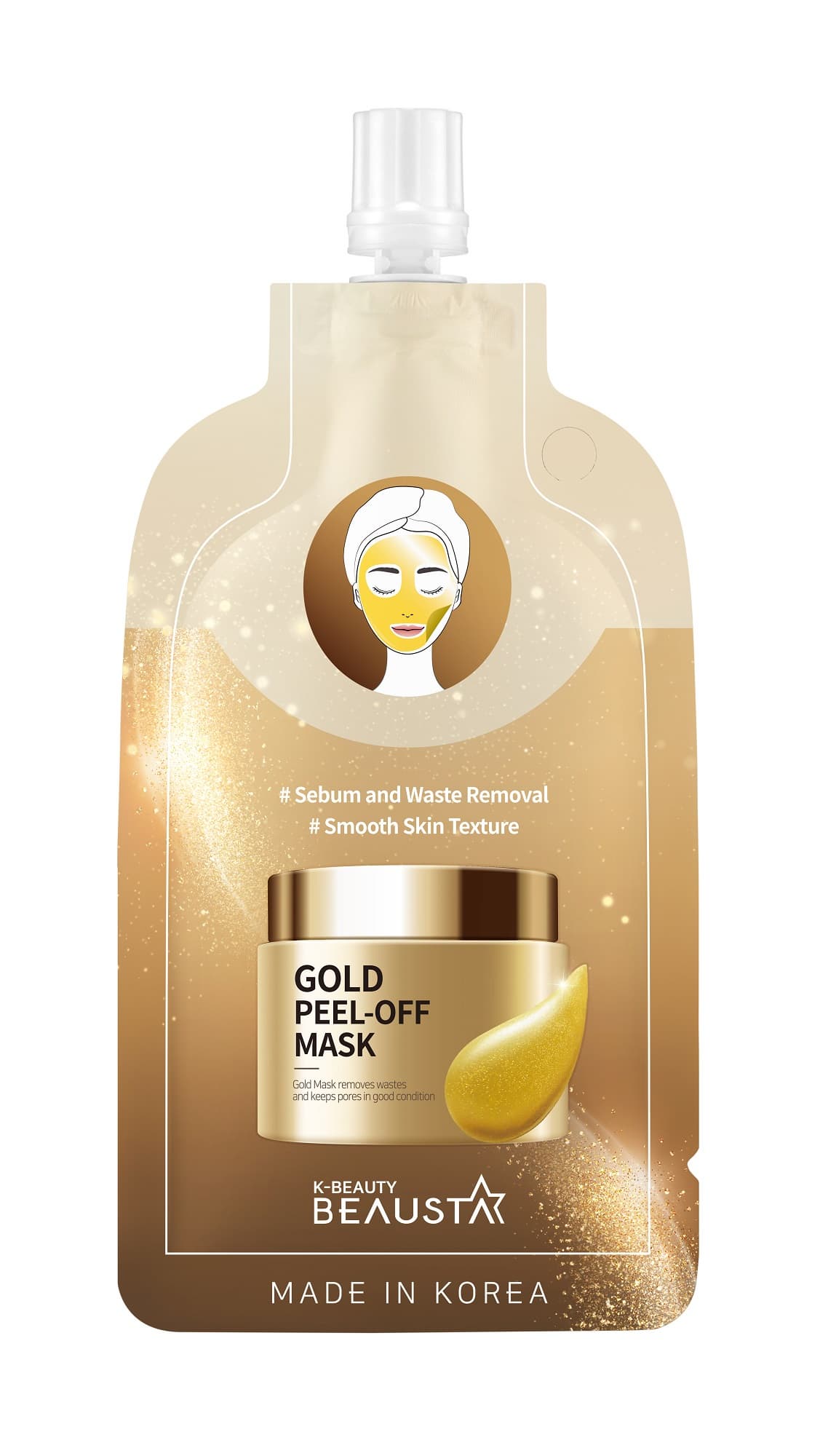 BEAUSTA Gold Peel off mask_Charcoal Peel off mask