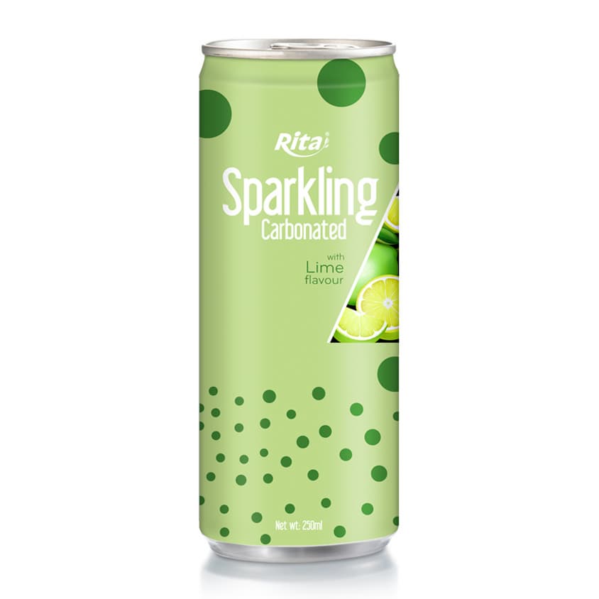 Sparkling Carbonated With Lime Flavor 250ml Can