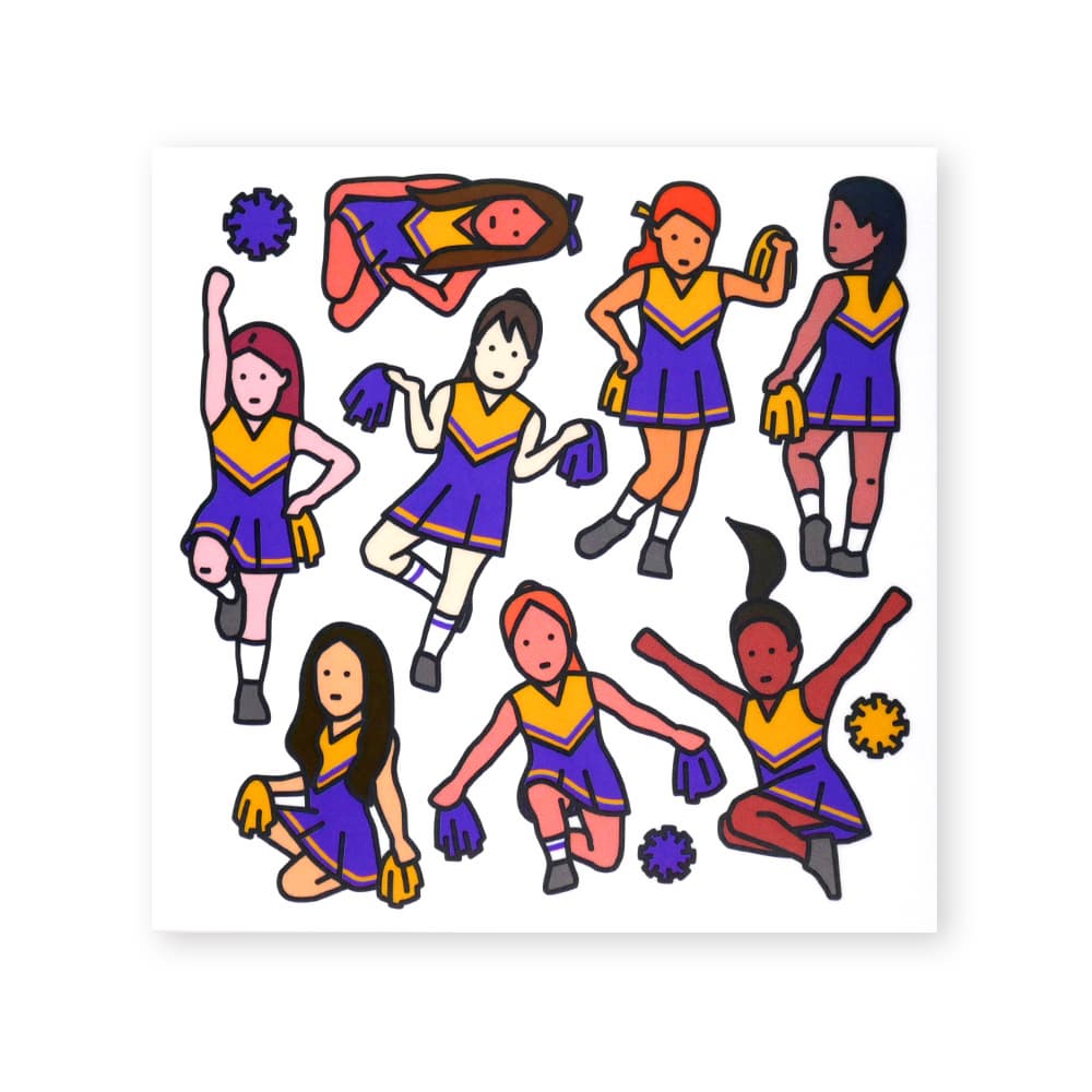 Cheer up stickers _ girls _self cutting stickers_
