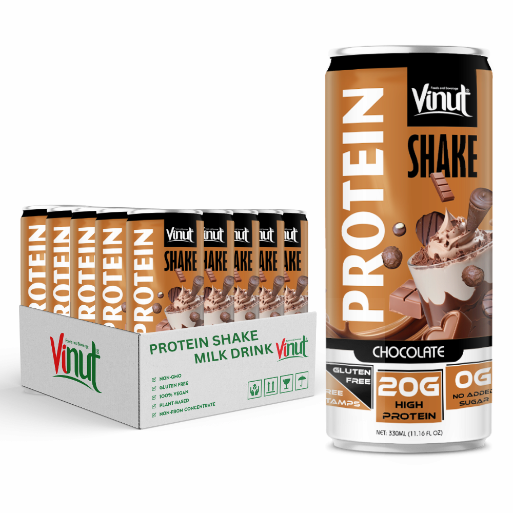 330ml High Protein Shake Drink With Chocolate Power Energy _ Free Sample_ Manufacture Beverage in Vi