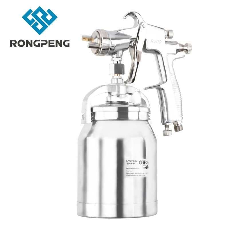 RONGPENG 2_5mm Nozzle Spray Gun Air Brush Suction Feed R200S For Auto Base Painting