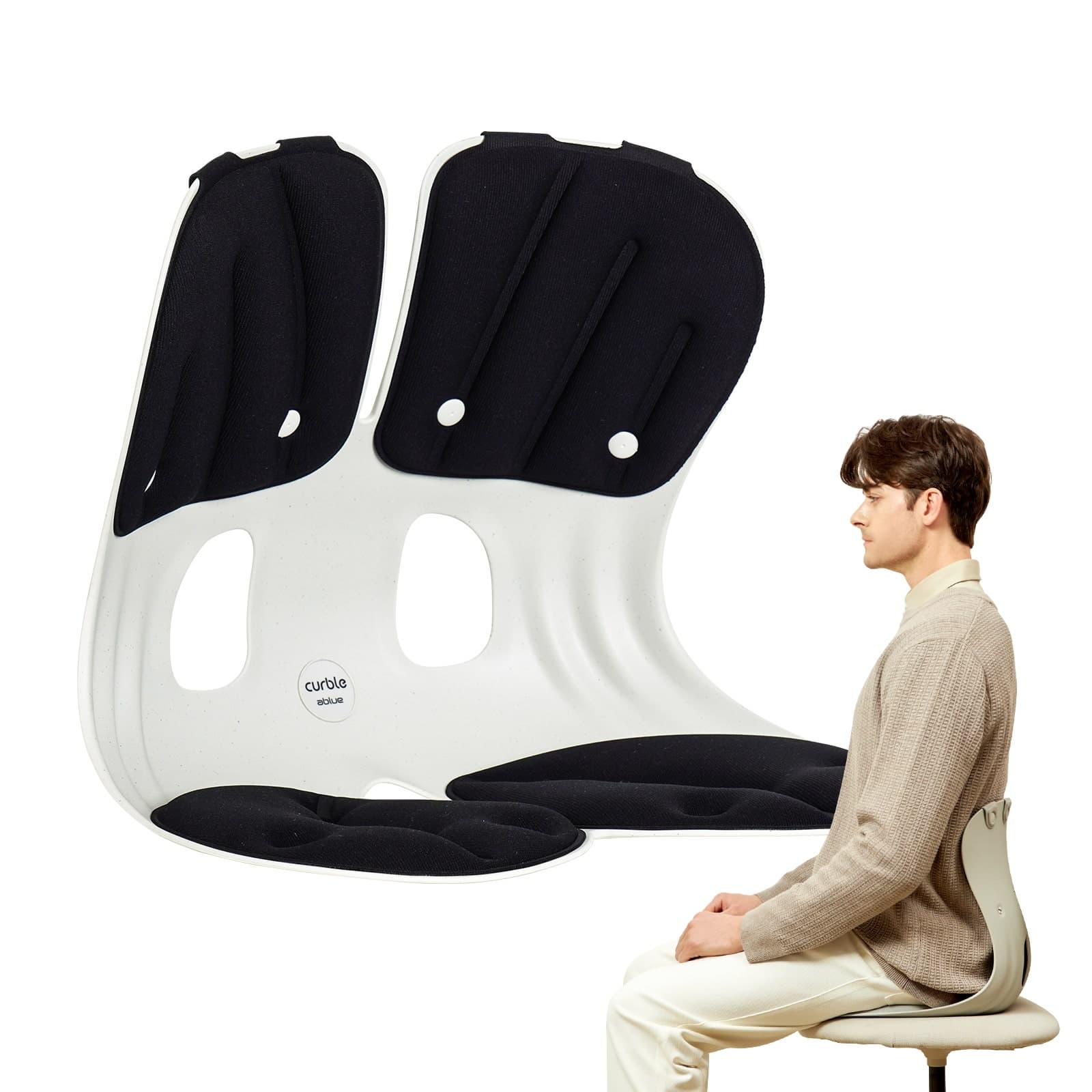 Curble GRAND_ Posture Corrector Back Support_ Ergonomic Designed Lumbar Support for Back Pain Relief