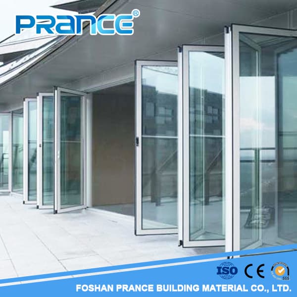 Windproof suspended shopping mall glass door