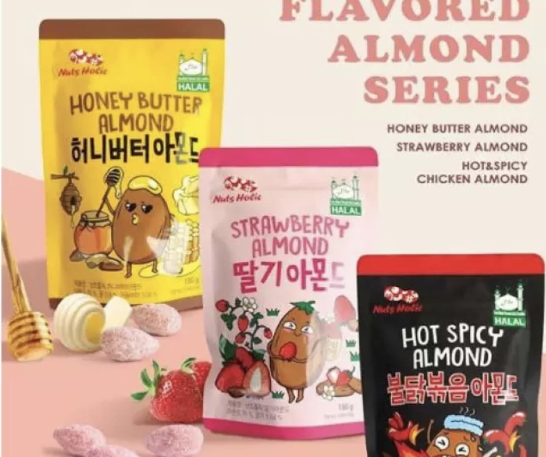 Korean halal almond snacks_ halal cheese