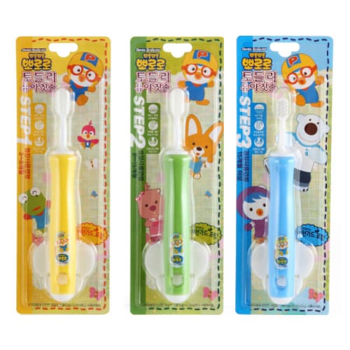 PORORO Toddler Toothbrush STEP 1_2_3