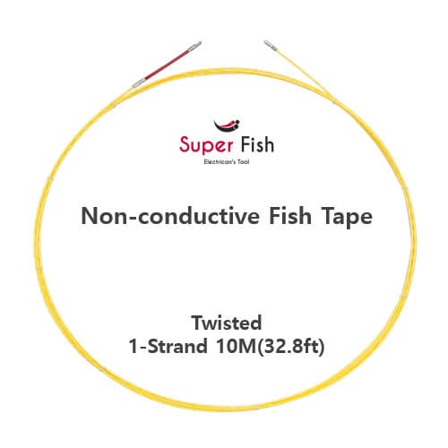 Non_conductive Fish Tape 1_strand 10M Yellow from Korea_