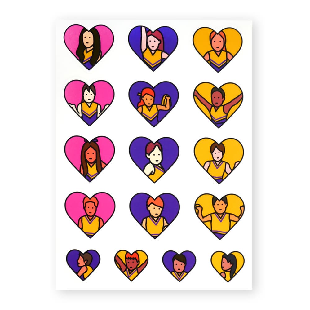 Cheer up heart stickers