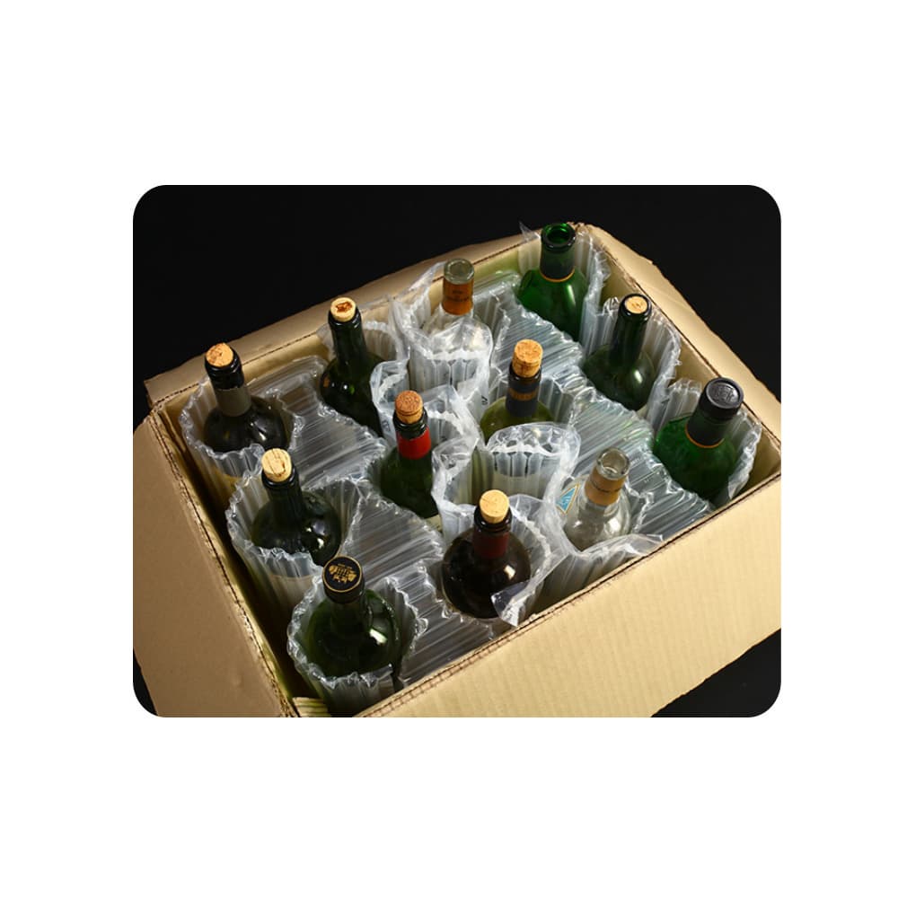 12 Wine Bottles Bubble film Wrap protective Inflatable Plastic Air Bag Packaging