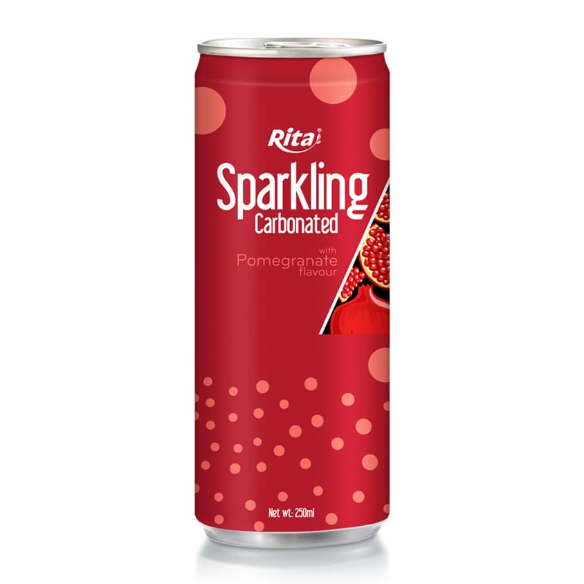Sparkling Carbonated With Pomegranate Flavor