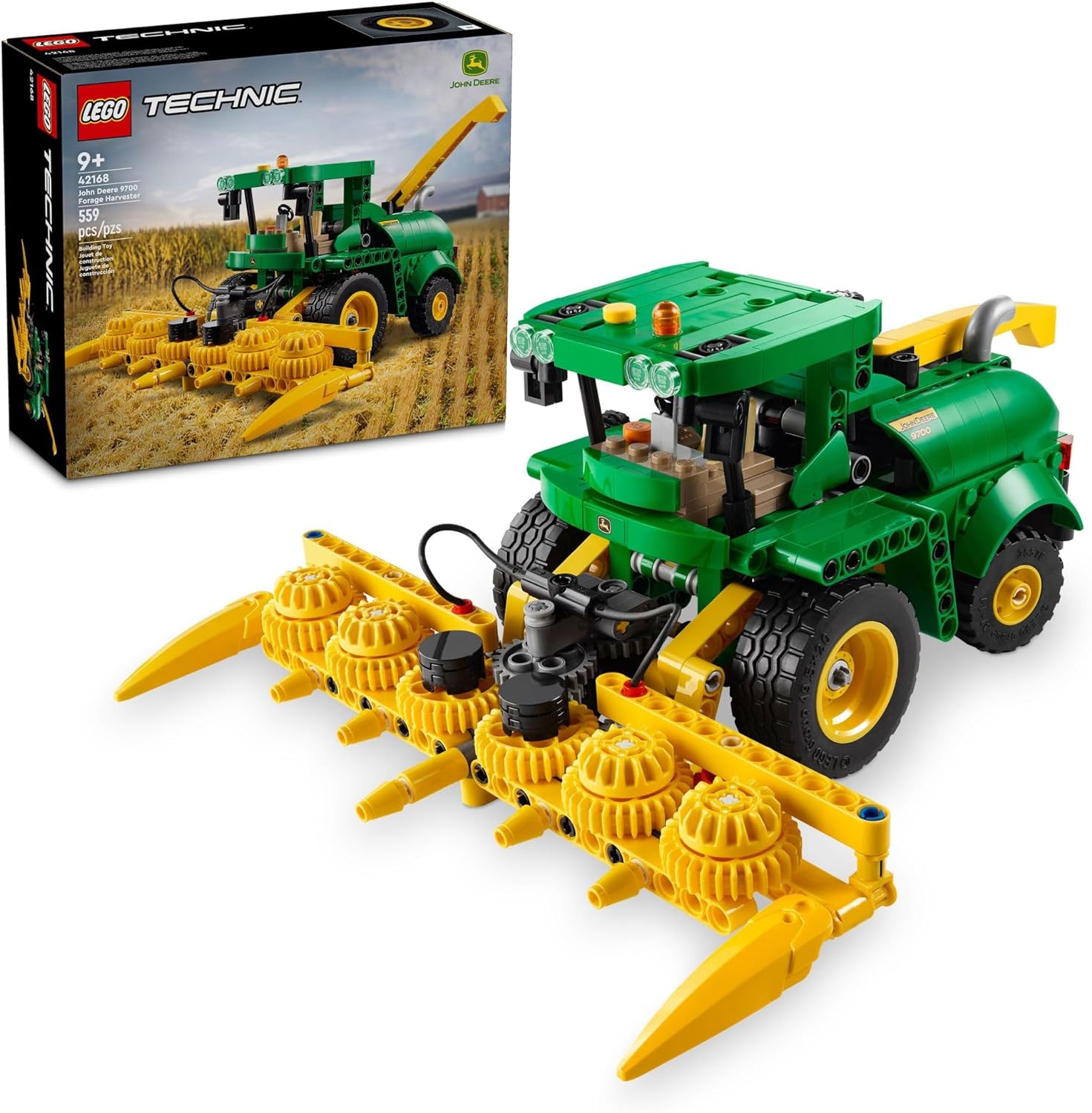 LEGO Technic John Deere 9700 Forage Harvester Tractor Toy_ Buildable Farm Toy for Imaginative Play_