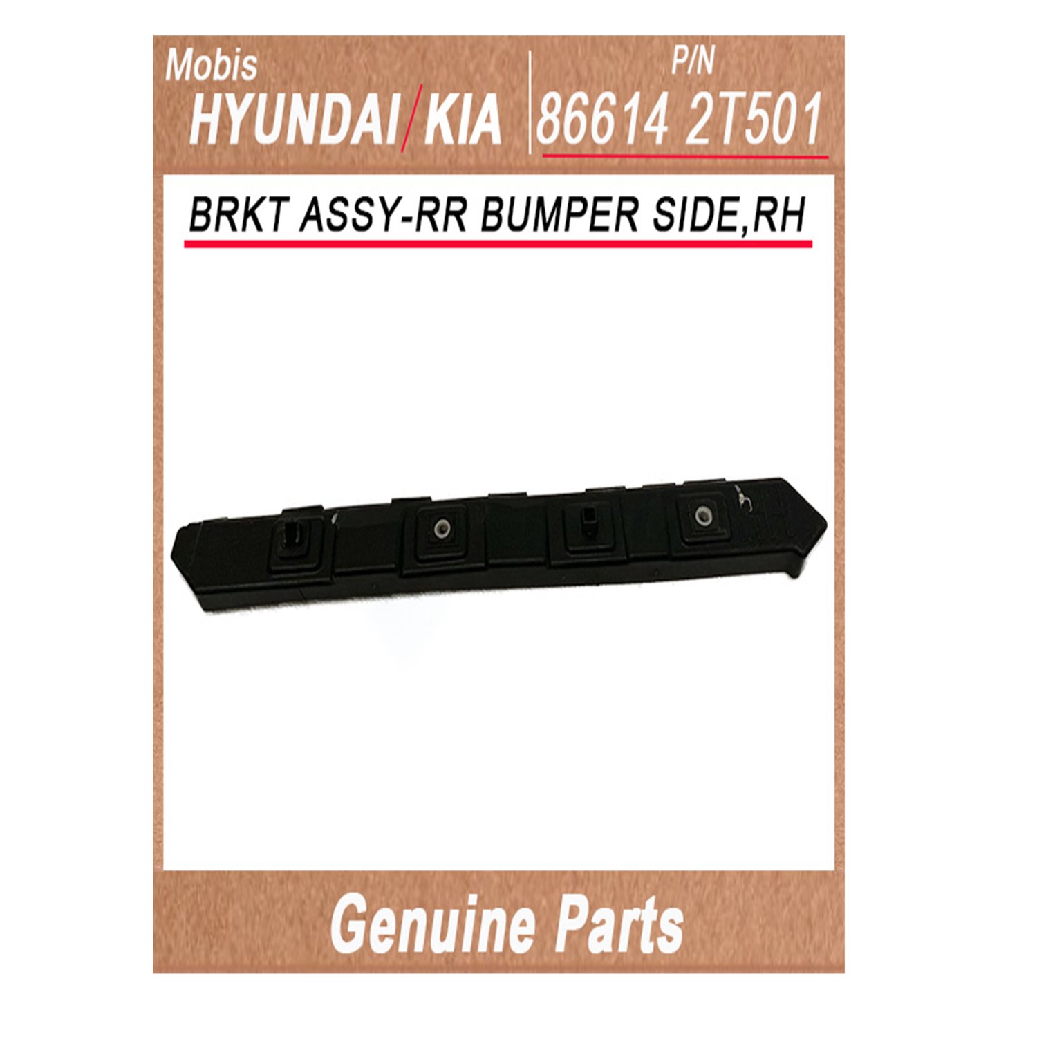 866142T501 _ BRKT ASSY_RR BUMPER SIDE_RH _ Genuine Korean Automotive Spare Parts _ Hyundai Kia _Mobi
