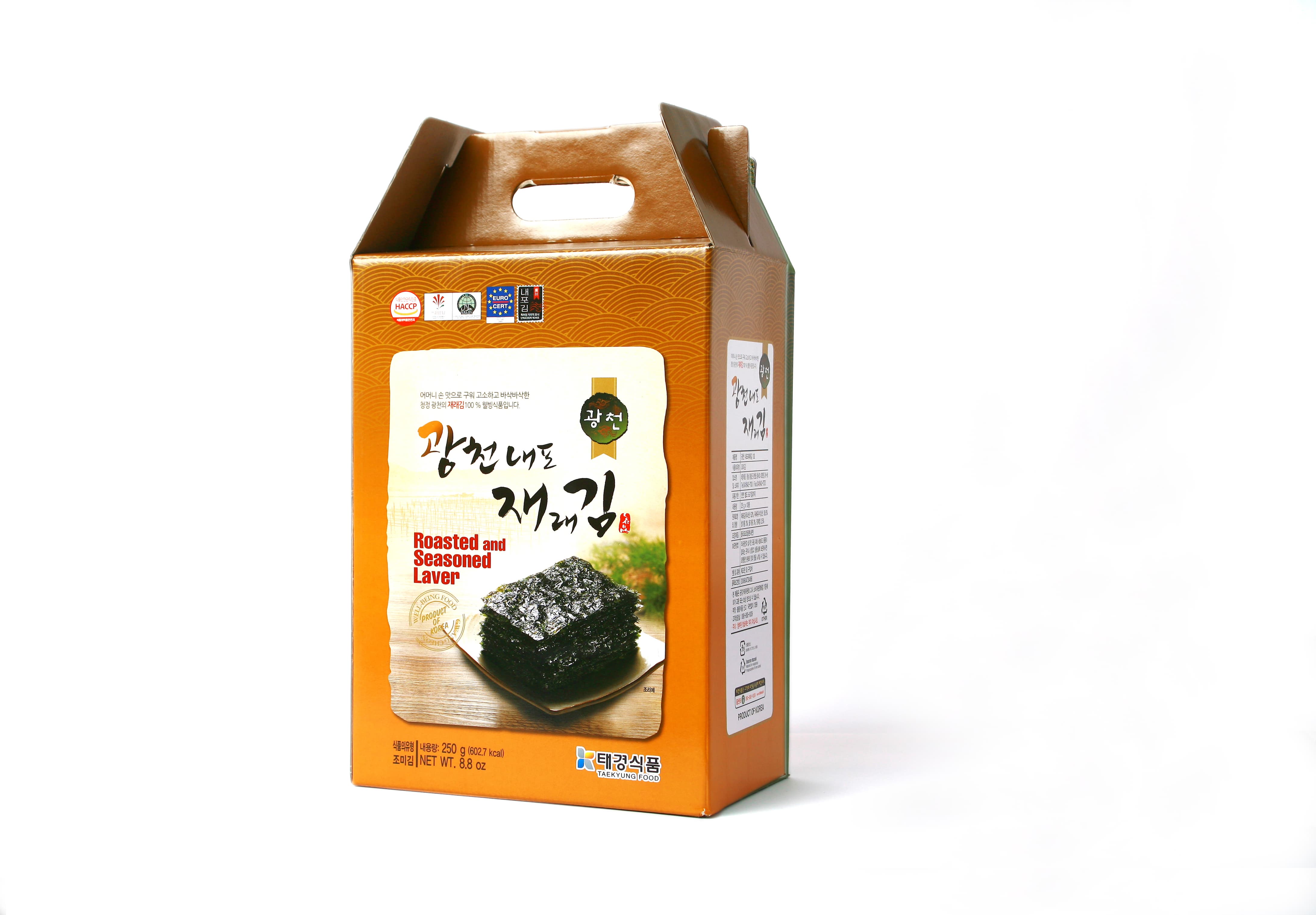 Taekyung Naepo Roased Seasoned Laver Traditional  Sesame _ Full Sized