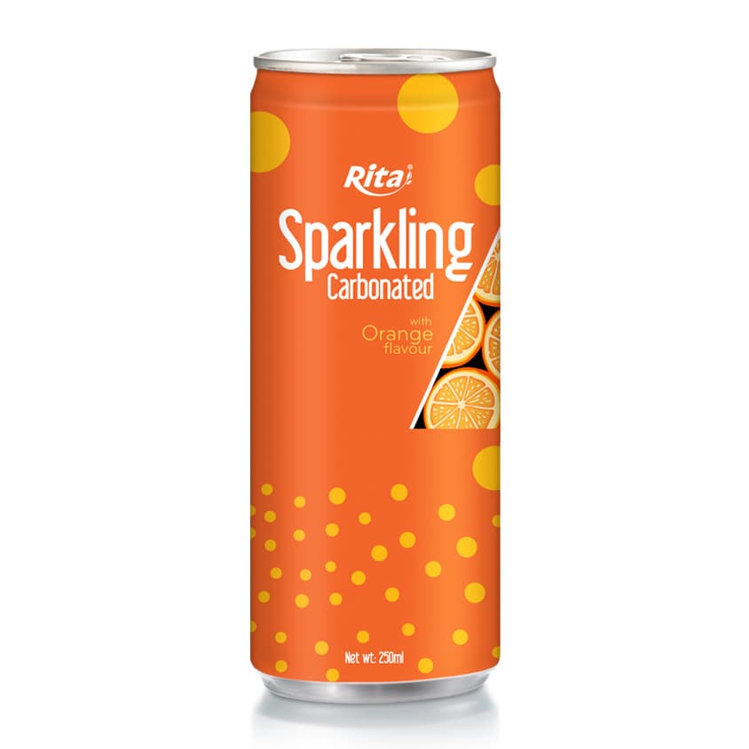 Sparkling Carbonated With Orange Flavor