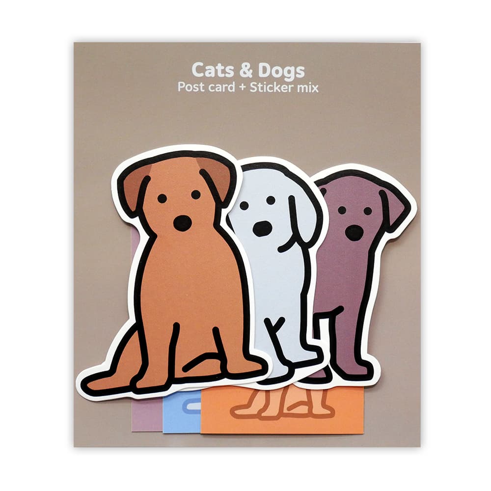 Dogs post card set