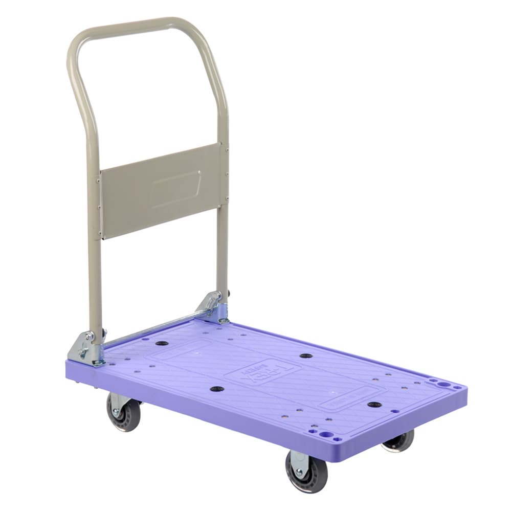 Push Hand Truck Folding Platform Cart 4 Wheel Dolly Purple
