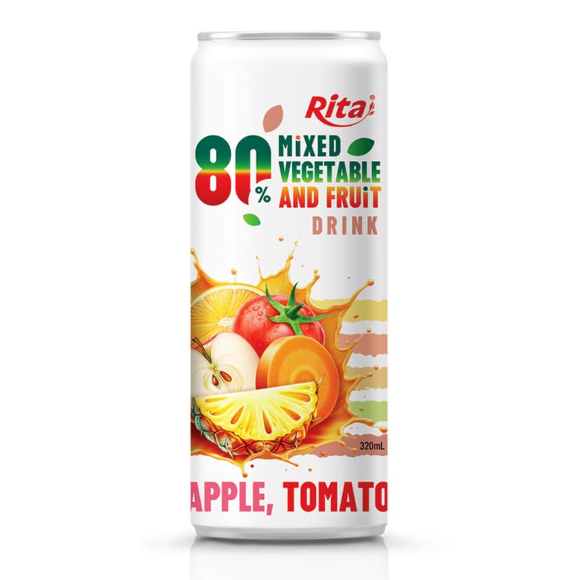 wholesale price 320ml Can 80_ Mixed Vegetable And Fruit Drink