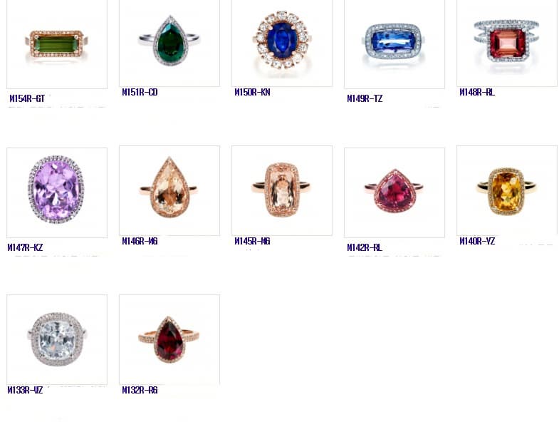 Gold Jewelry Gemstone Rings