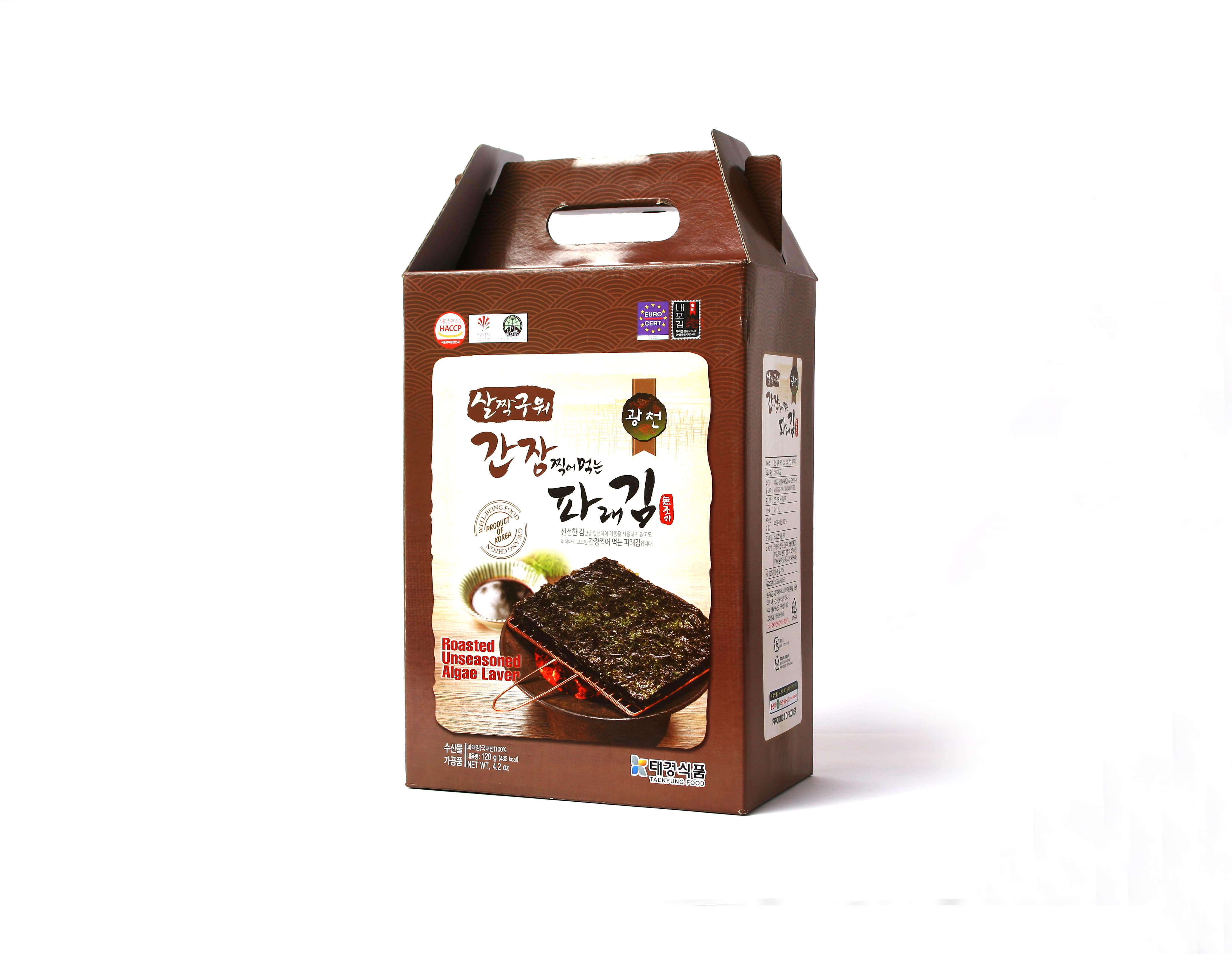 Taekyung Naepo Roased Laver Traditional  No seasoned _ Full Sized
