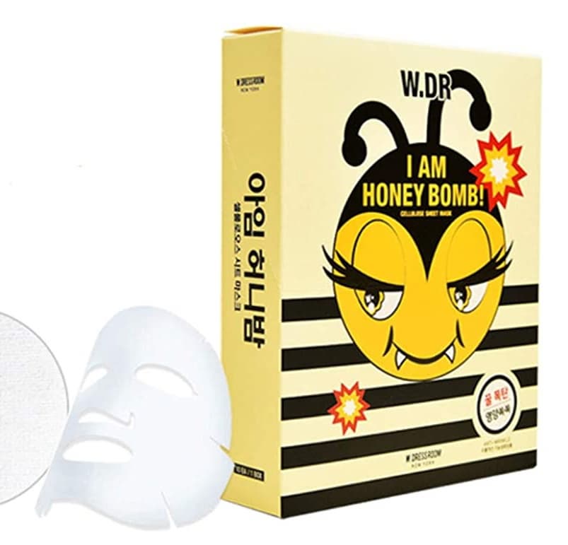 W_DRESSROOM _ I Am Honey Bomb Cellulose Sheet Mask Set 10pcs
