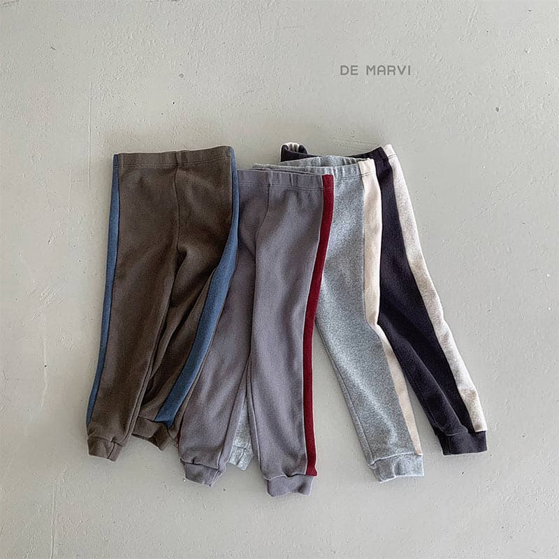DE MARVI Kids Children Fleece Duo Color Casual Leggings Pants Girls Boys Clothes Korean Manufacturer
